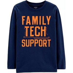 Carters Little Boys 4-5 Family Tech Support Jersey Tee Shirt
